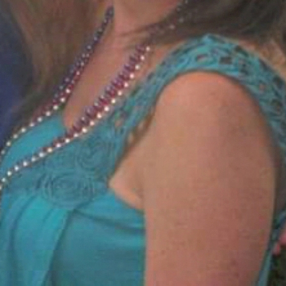 Women’s tube top shoulder blue crochet blouse summer top party holiday sport fun - Picture 8 of 12